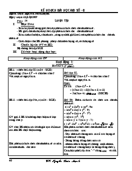Giáo án đại số 8 tiết 14- Luyện tập