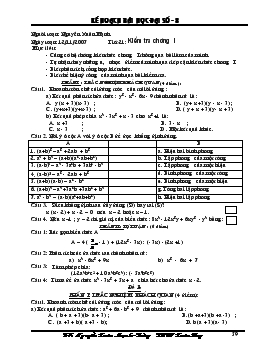 Giáo án đại số 8 Tiết 21: Kiểm tra chương I