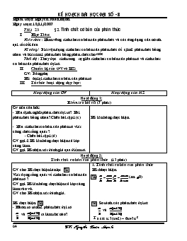 Giáo án đại số 8 tiết 23- Tính chất cơ bản của phân thức