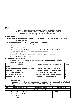 Giáo án Đại số 8 tuần 5- tuần 6