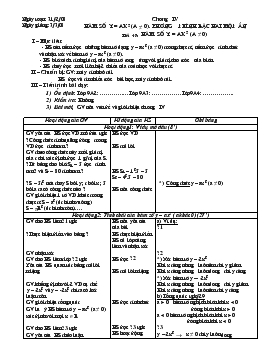 Giáo án đại số 9 chương 4 từ tiết 47 đến tiết 57 Trường THCS Hải Vân