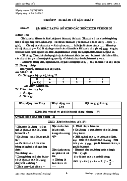 Giáo án Đại số 9 chương II Năm học 2011 - 2012