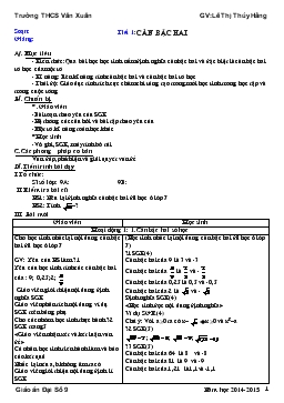 Giáo án Đại số 9 Trường THCS Vân Xuân_ GV:Lê Thị Thúy Hằng