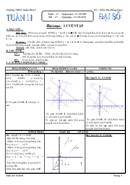 Giáo án Đại số 9 tuần 11 Trường THCS Xuân Hòa 2