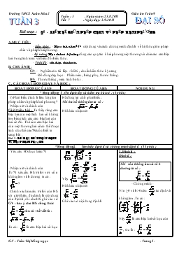 Giáo án Đại số 9 tuần 3 Trường THCS Xuân Hòa 2