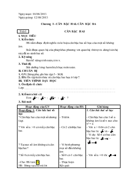 Giáo án Đại số 9