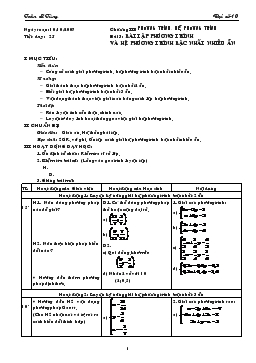 Giáo án Đại số lớp 10 tiết 25- Bài tập phương trình và hệ phương trình bậc nhất nhiều ẩn