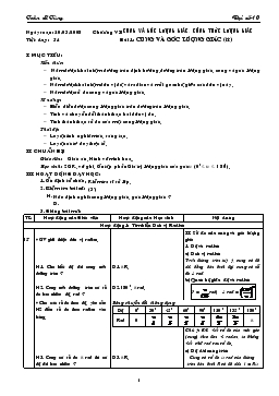 Giáo án Đại số lớp 10 tiết 54- Cung và góc lượng giác (tt)