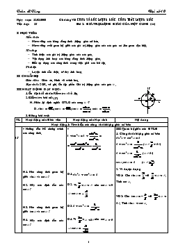 Giáo án Đại số lớp 10 tiết 56- Giá trị lượng giác của một cung (tt)