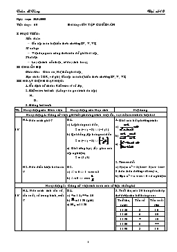 Giáo án Đại số lớp 10 tiết 60- Ôn tập cuối năm