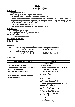 Giáo án Đại số lớp 9 Tiết 57- Luyện tập