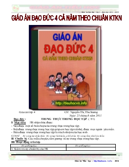 Giáo án đạo đức 4 cả năm theo chuẩn kiến thức kỹ ăng