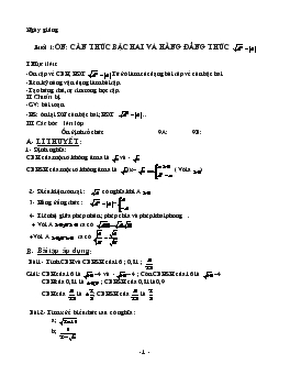 Giáo án dạy thêm 8 chuẩn