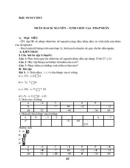 Giáo án dạy thêm buổi chiều toán 6 học kỳ II