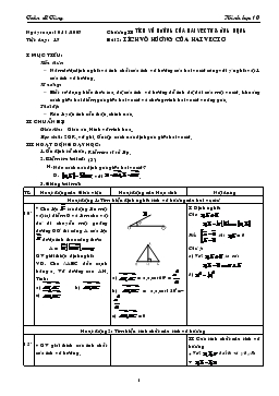 Giáo án Hình học 10 tiết 17- Tích vô hướng của hai vectơ