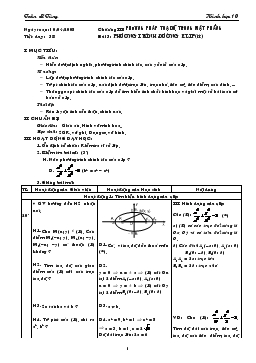 Giáo án Hình học 10 tiết 38- Phương trình đường elip (tt)