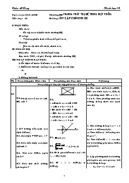 Giáo án Hình học 10 tiết 40- Ôn tập chương iii