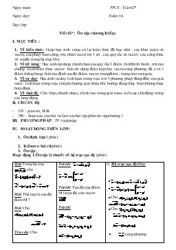 Giáo án Hình học 10 tuần 14