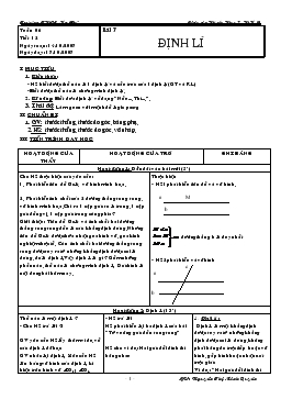 Giáo án Hình học 7: Bài 7- Định lí