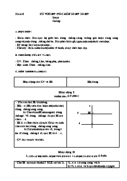 Giáo án Hình học 7 tiết 10- 11