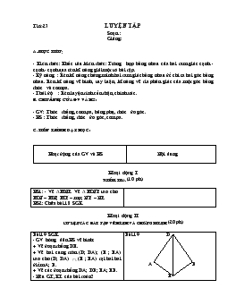 Giáo án Hình học 7 tiết 23- 24
