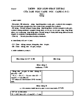 Giáo án Hình học 7 tiết 25- 26