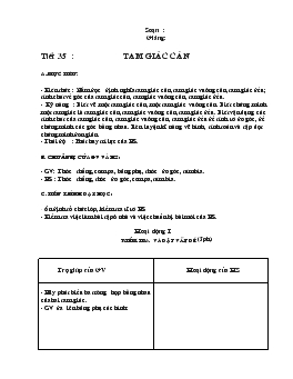 Giáo án Hình học 7 tiết 35- 36