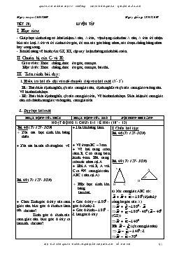 Giáo án Hình học 7 tiết 36- 38