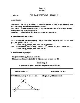 Giáo án Hình học 7 tiết 44- 45