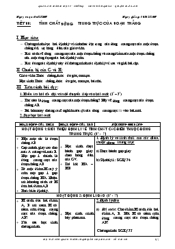 Giáo án Hình học 7 tiết 60- 61