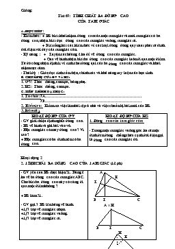 Giáo án Hình học 7 tiết 63- 64