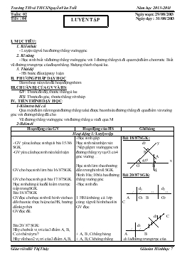 Giáo án Hình học 7 tuần 2 tiết 4: Luyện tập