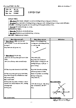 Giáo án Hình học 7 tuần 2 tiết 4: Luyện tập