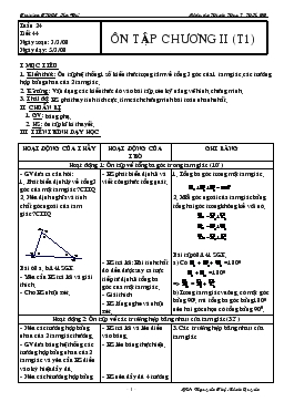 Giáo án Hình học 7 tuần 24 tiết 44: Ôn tập chương II (t1)