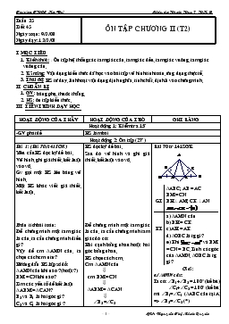 Giáo án Hình học 7 tuần 25 tiết 45: Ôn tập chương II (tiết 2)