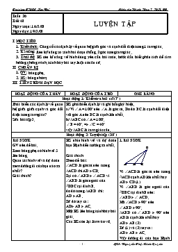 Giáo án Hình học 7 tuần 26 tiết 48: Luyện tập