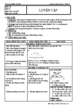 Giáo án Hình học 7 tuần 28 tiết 52: Luyện tập