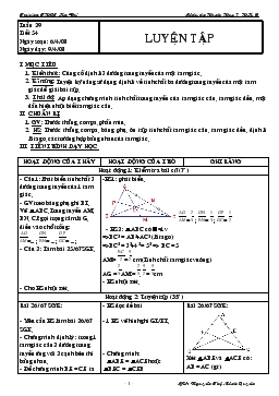 Giáo án Hình học 7 tuần 29 tiết 54: Luyện tập