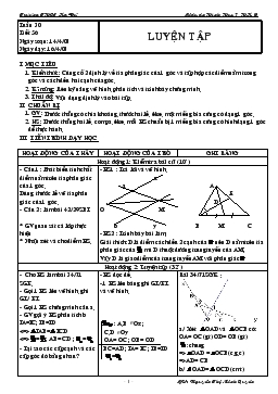 Giáo án Hình học 7 tuần 30 tiết 56: Luyện tập