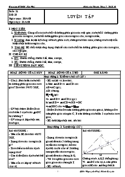 Giáo án Hình học 7 tuần 31 tiết 58: Luyện tập