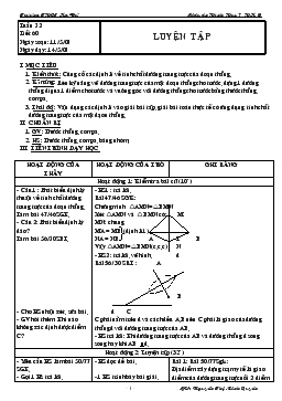 Giáo án Hình học 7 tuần 32 tiết 60: Luyện tập