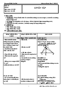 Giáo án Hình học 7 tuần 33 tiết 64: Luyện tập