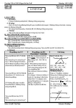 Giáo án Hình học 7 tuần 4 tiết 7: Luyện tập