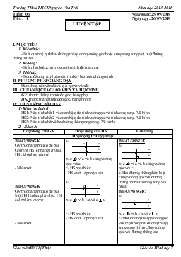 Giáo án Hình học 7 tuần 6 tiết 11: Luyện tập