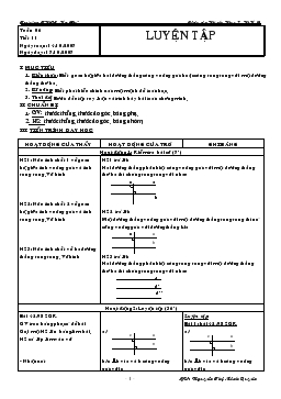 Giáo án Hình học 7 tuần 6 tiết 11: Luyện tập