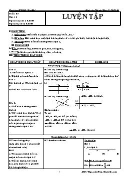 Giáo án Hình học 7 tuần 7 tiết 13: Luyện tập