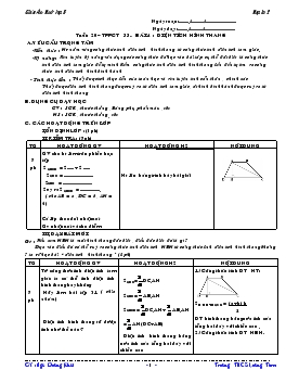 Giáo Án: Hình học 8 Học kì 2