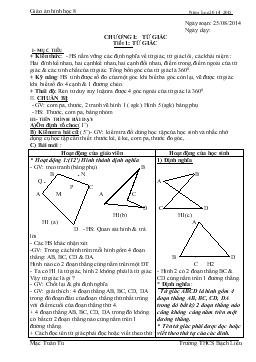 Giáo án hình học 8 Năm học 2014-2015