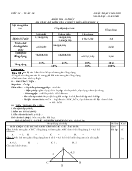 Giáo án Hình học 8 tiết 54: Kiểm tra 45 phút