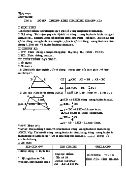 Giáo án Hình học 8 Tiết 6- Đường trung bình của hình thang (tiết 2)